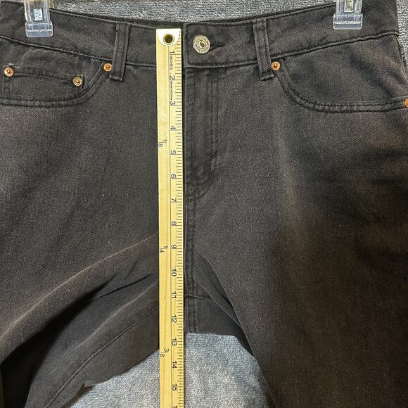 Rewash Brand Jeans Womans 9/29 Black Denim High Rise Raw Hem Distressed Stretch - Picture 10 of 12